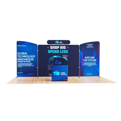 10' X 20' Custom Straight Tension Fabric Trade Show Booth Kit