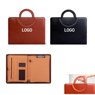 Multifunctional Leather Business Folder