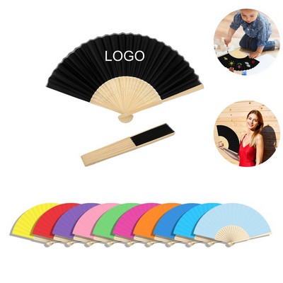 Hand Paper Folding Bamboo Fan