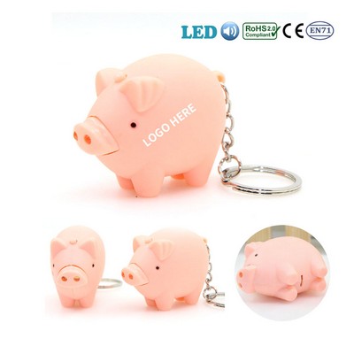 Chubby Swine LED & Sound Keychain