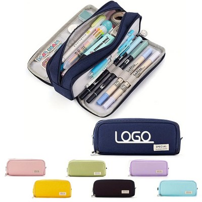 Double-Layer Double-Opening Pencil Case