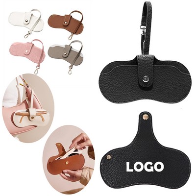 Portable PU Leather Eyeglass Case