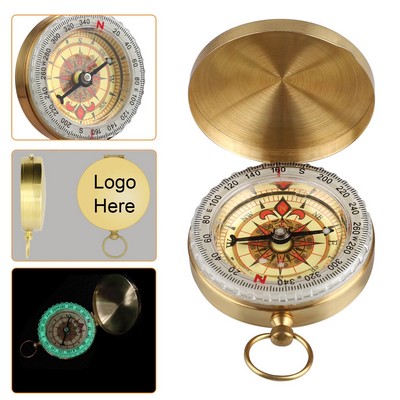 Outdoor Multifunction Camping Mountaineering Luminous Round Shape Compass