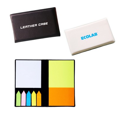 Soft Cover Sticky Notes Set w/ Page Markers