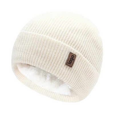 Unisex Fleece Lined Knit Beanie Extra Warm with Ear Coverage for Winter Sports
