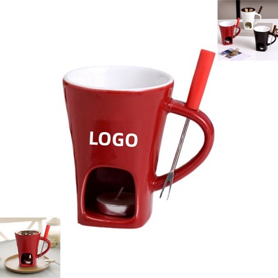 Ceramic Chocolate Cup Heating Fondue Pot