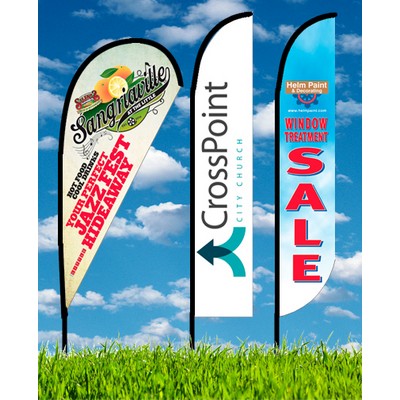Zoom4 13' Feather/Teardrop Flag Kit, 2 Sided X-Base