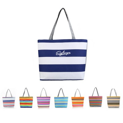 Rainbow Canvas Tote Bag