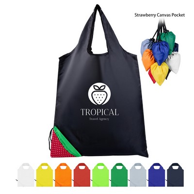 Foldable Tote Bag with Drawstring Pouch