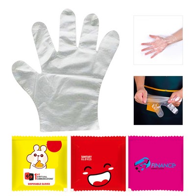 PE Clear Disposable Gloves For Food Prep Individually Packed
