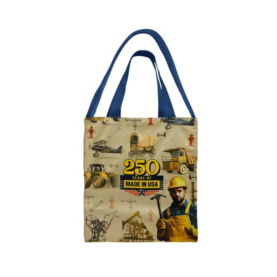 USA Union Made Deluxe Full Bleed Canvas Shoulder Strap Tote