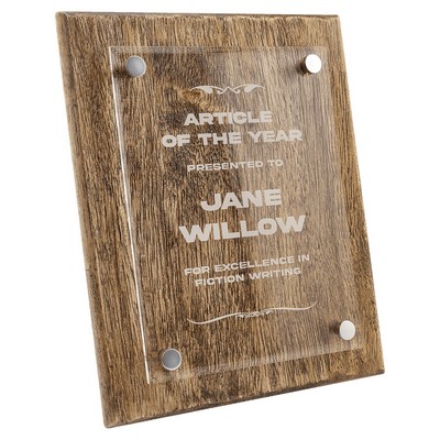 Barnwood Floating Acrylic Plaque