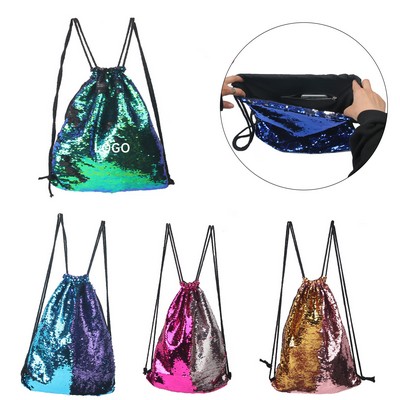 Sequin Drawstring Bags