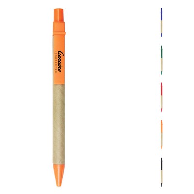 Recycle Kraft Paper Click Ballpoint Pen