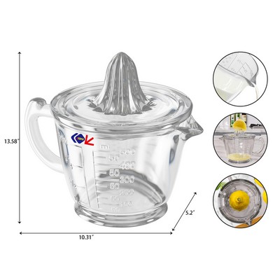 Glass Measuring 2-Cup with Lemon and Lime Juicer