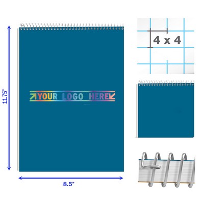 Card Board Cove Quad Ruled Coil Notebook