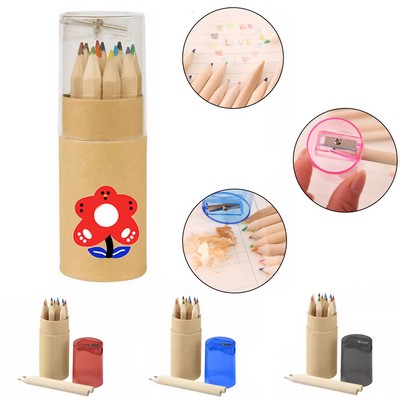 Mini Drawing Colored Pencils for Kids with Sharpener