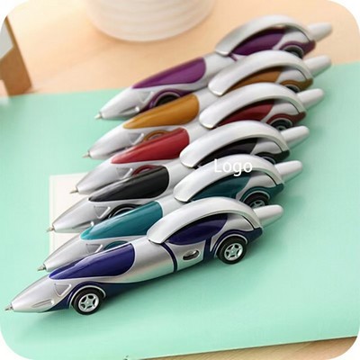 Checkered Flag Ballpoint Pen - Refillable Novelty Desk Toy & Gift