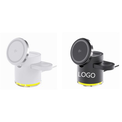 Magnetic Folding LED Light 3" 1 Wireless Charger