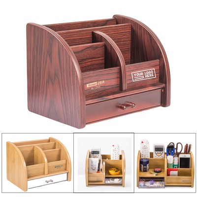 Wooden Office Stationery Storage Pen Holder