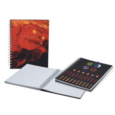 7" X 9" Full Color Spiral Sticker Journal