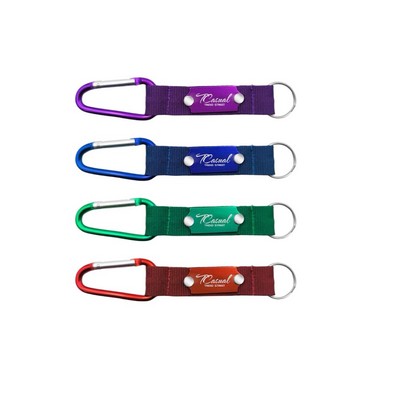 Carabiner w/ Metal Plate and Strap