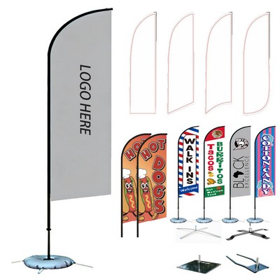 11 Custom Feather Flag Kit-Double Sided W/ Cross Base