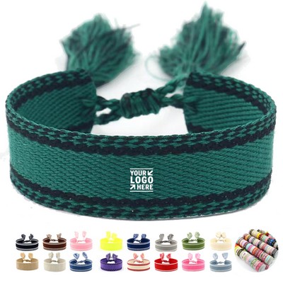 Artisan Woven Tassel Bracelet