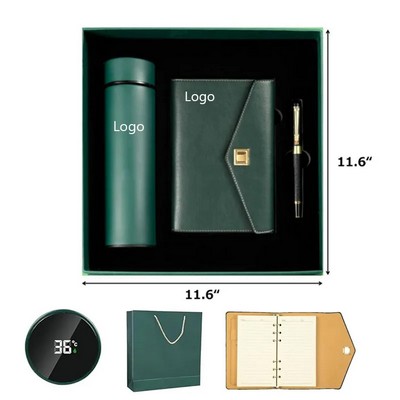 Custom 3pcs Business Set With Gift Box Smart Tumbler/Pen/Journal