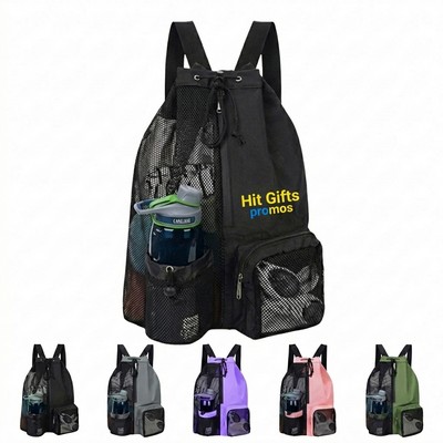 Outdoor Mesh Drawstring Backpack