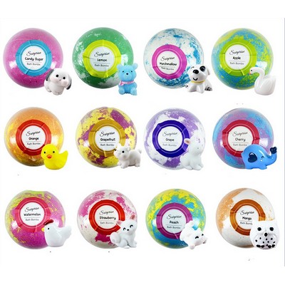 12pcs Set Kids' Bath Bomb Gift Set with Hidden Surprise Toys Rich Bubble & Fizzing Bath Salt Balls