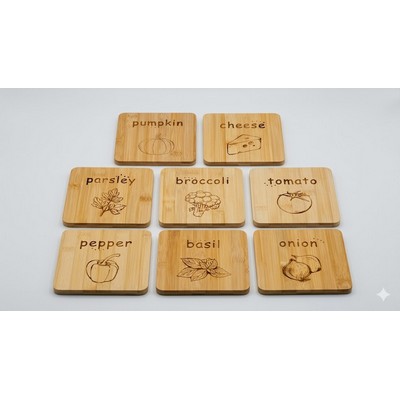 Natural Bamboo Round Coaster Heat-Resistant Thermal Insulation Pad Eco-Friendly Anti-Scalding