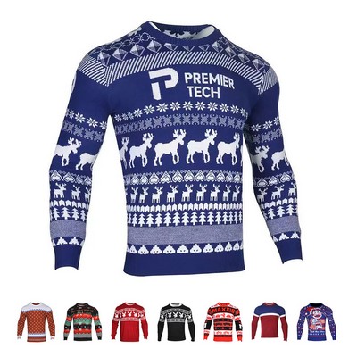 Custom Double-layer Jacquard Knitted Christmas Sweater