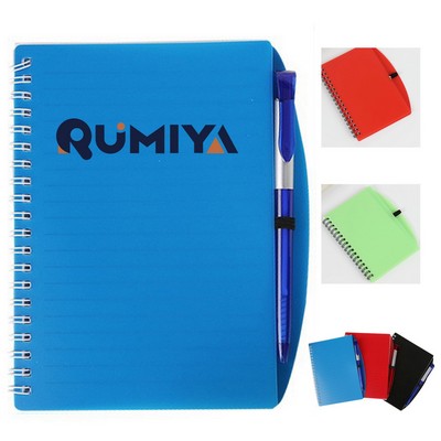 A5 Plastic Cover Pen Notebook