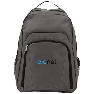 600D Polyester Stylish Multi-Pocket Backpack