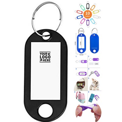 Durable Plastic Key Tags with Protective Label Cover