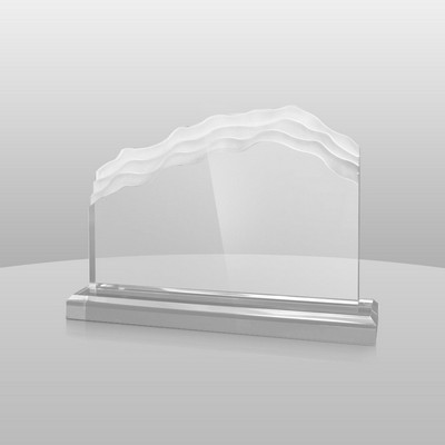 Horizontal Mount Clear Wave Length Award (5 1/4"x8"x2")