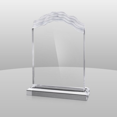 Clear Wave-Top Award (7"x5"x2")