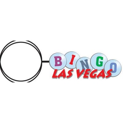 Las Vegas Bingo Key Chain w/Clear Mirrored Back (8 Square Inch)