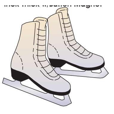 Ice Skates Maxi Magnet (12 Square Inch)