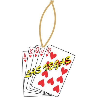 Hearts Royal Flush Ornament W/ Mirror Back (6 Square Inch)