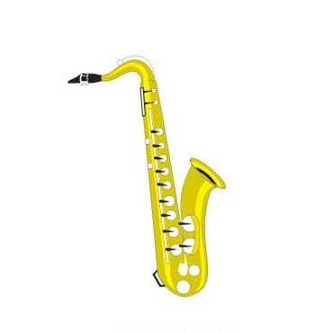 Saxophone Executive Magnet w/ Full Magnetic Back (8 Square Inch)