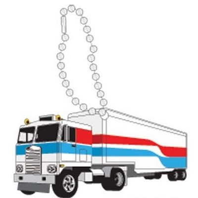 Semi Truck Promotional Line Key Chain w/ Black Back (12 Square Inch)
