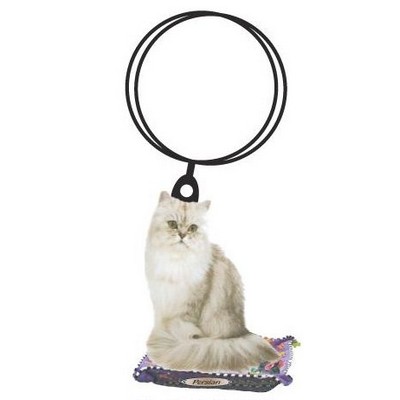 Persian Cat Keychain w/Mirrored Back (3 Square Inch)