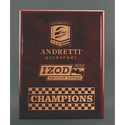Rosewood Piano Finish Lasered Plaque - 8"x10"