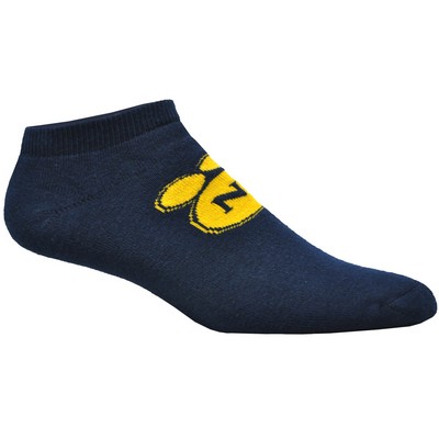 Made in the USA Full Cushion No Show Socks w/Knit-In Logo