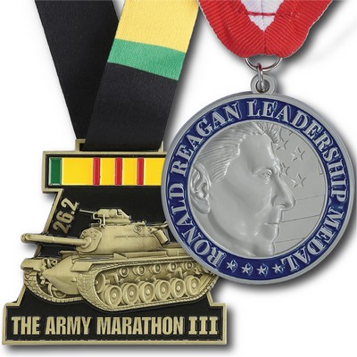 1 1/4" (1.25") Custom Cast Single Sided 3-D Medal