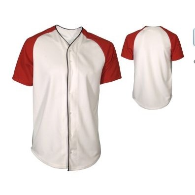 Adult Cool Mesh Pro-Style Full Button Baseball Jersey w/ Raglan Sleeve