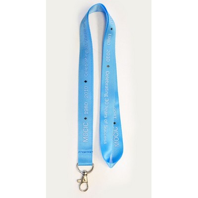 1/2" Light Blue Nylon Lanyard (12 Mil)