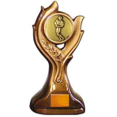 Stock Victory 9" Trophy with 2" Body Building Coin and Engraving Plate